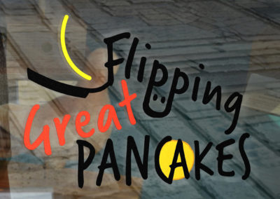 Flipping Great Pancakes Window Mock